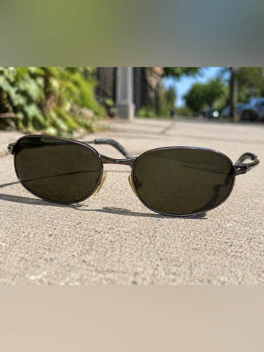 Vintage PERSOL 2117-S Eyeglasses frames Silver round 58-18-135